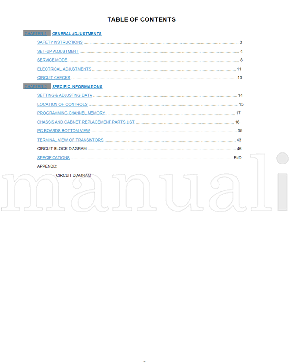Toshiba 020-200220 34HDX82 34HD82 (44 pages) TV Service Manual