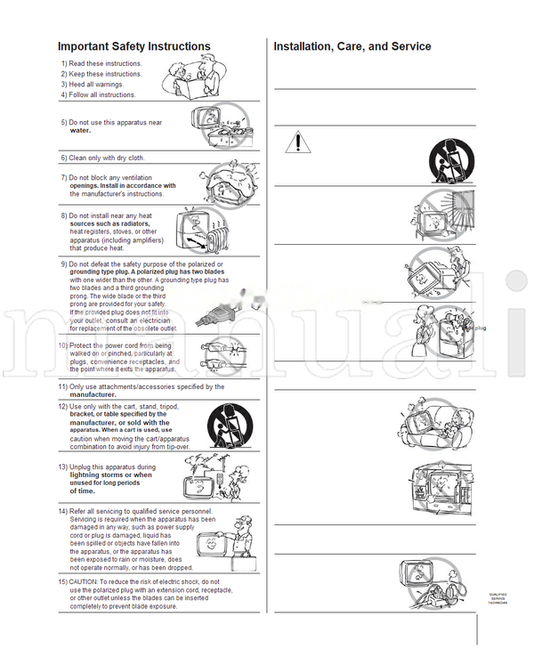 Toshiba 34HFX84 23566372 (68 pages) TV Operating Manual
