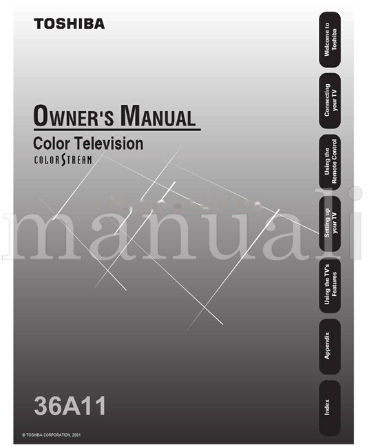 Toshiba 36A11 (44 pages) TV Operating Manual
