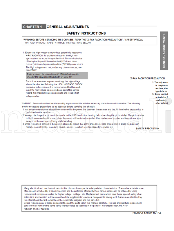 Toshiba 070-200417 36JW9UA (110 pages) TV Service Manual