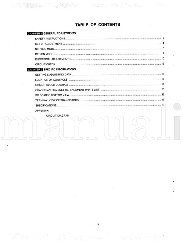 Toshiba 3787DB (66 pages) TV Service Manual