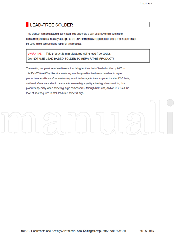 Toshiba 37HLV66 (191 pages) TV/DVD Combo Service Manual