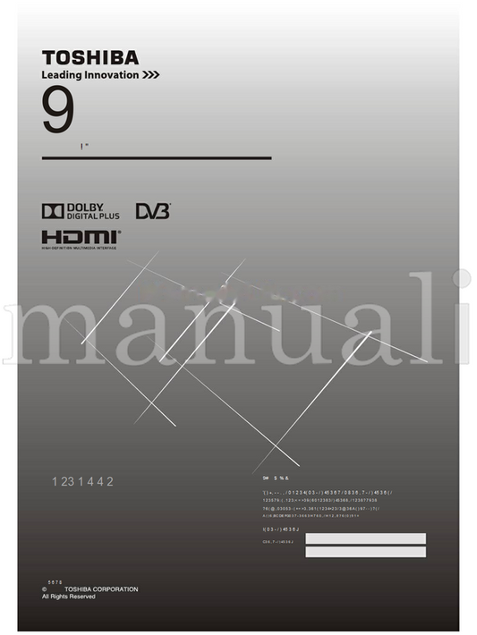 Toshiba 39AL900A (32 pages) TV Operating Manual