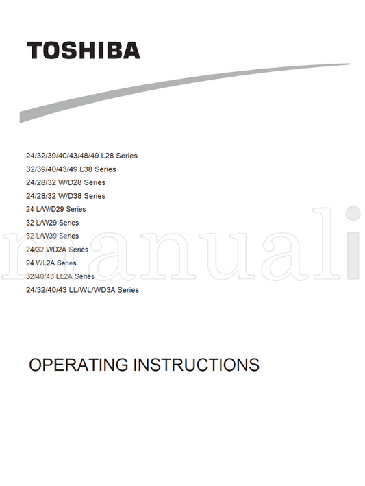 Toshiba 39L28 Series (37 pages) TV Operating Manual