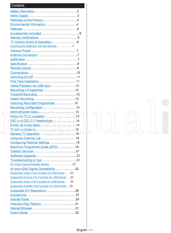 Toshiba 39L3753DB (36 pages) TV Operating Manual