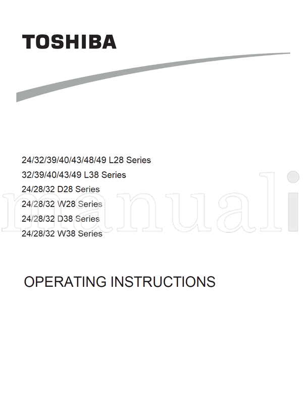 Toshiba 40L28 Series (37 pages) TV Operating Manual