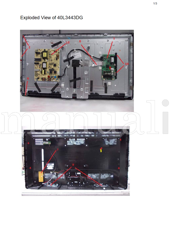 Toshiba 40L3443DG (36 pages) TV Service Manual