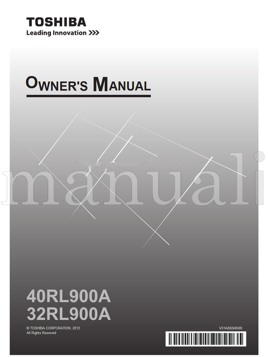 Toshiba 40RL900A 32RL900A VX1A00248500 (72 pages) TV Operating Manual