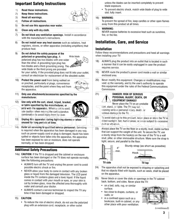 Toshiba 40RV52R (68 pages) TV Operating Manual
