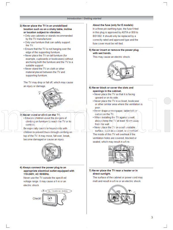 Toshiba 40TL20 46TL20 VX1A00229400 (52 pages) TV Operating Manual
