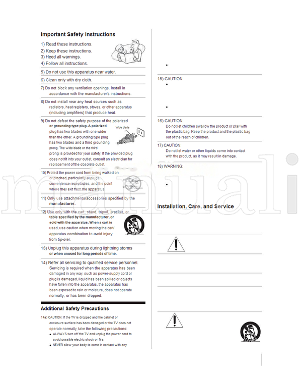 Toshiba 40UL605U 46UL605U 55UL605U HDA51P4002I (89 pages) TV Operating Manual