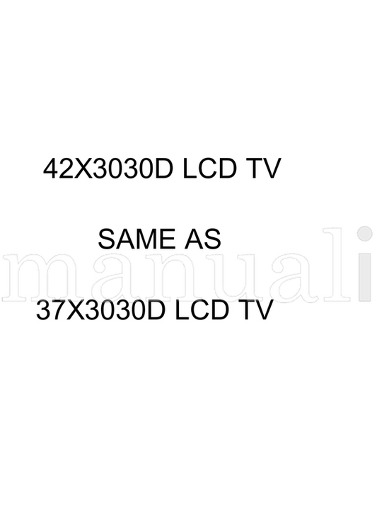 Toshiba 42X3030D 37X3030D (219 pages) TV Service Manual