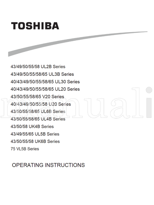 Toshiba 43 UK6B Series (42 pages) TV Operating Manual