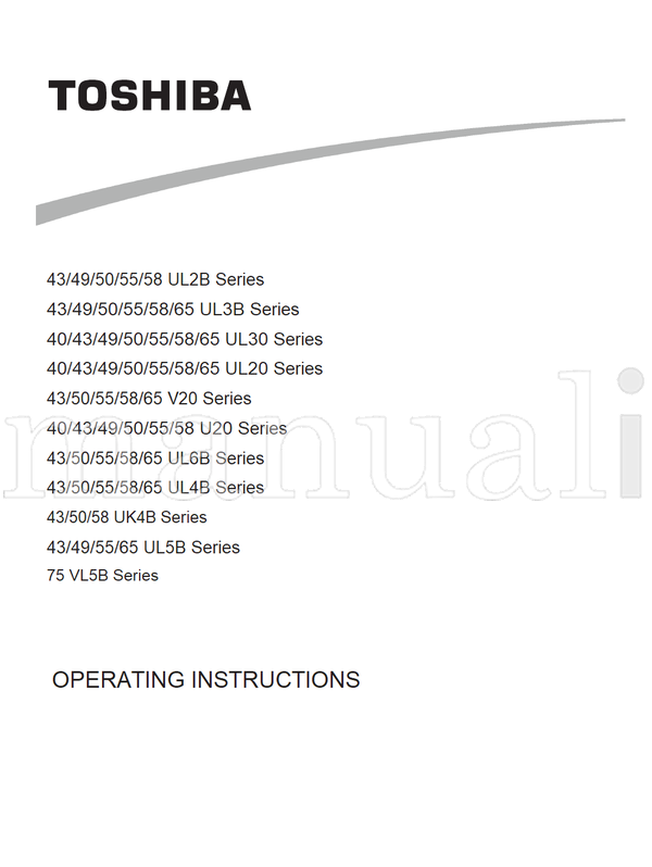 Toshiba 43 UL2B Series (42 pages) TV Operating Manual