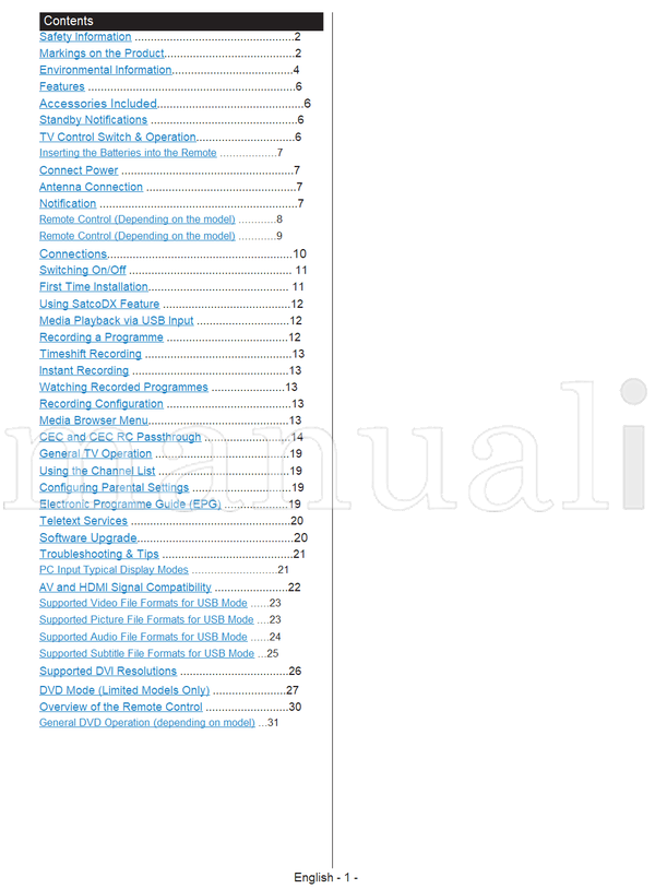 Toshiba 43L3663DG (34 pages) TV Operating Manual