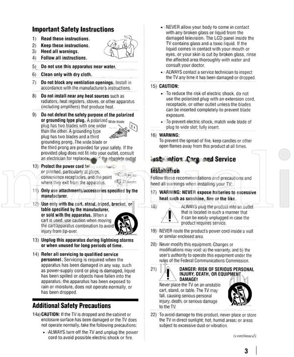 Toshiba 46RV525RZ (70 pages) TV Operating Manual