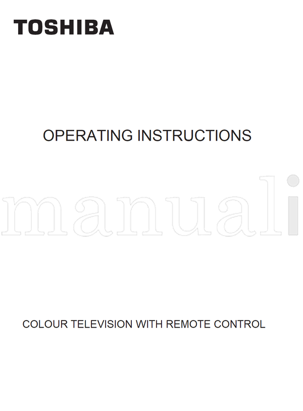 Toshiba 49L1763DA (31 pages) TV Operating Manual