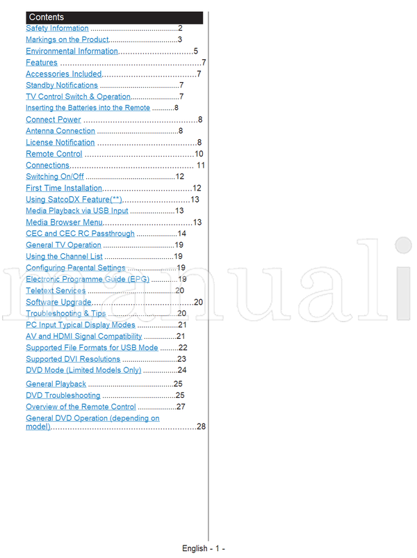 Toshiba 49L1763DA (31 pages) TV Operating Manual