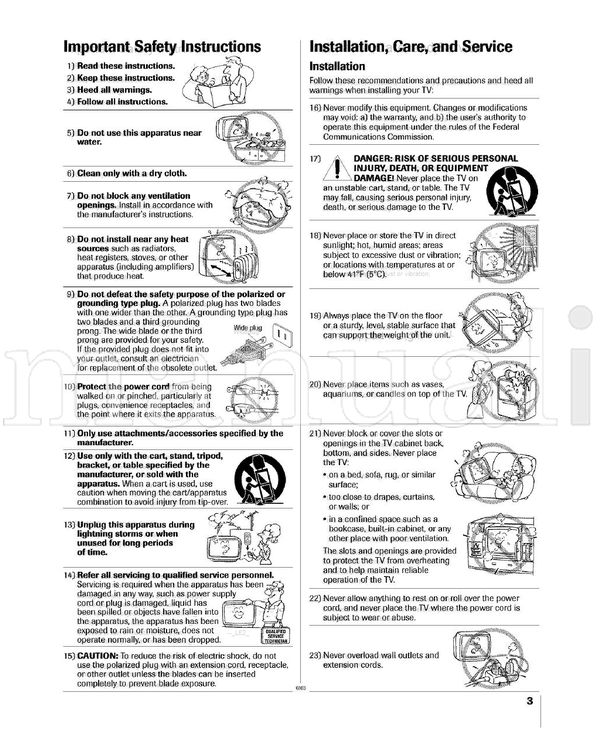 Toshiba COLORSTREAM 32AF43 (47 pages) TV Operating Manual