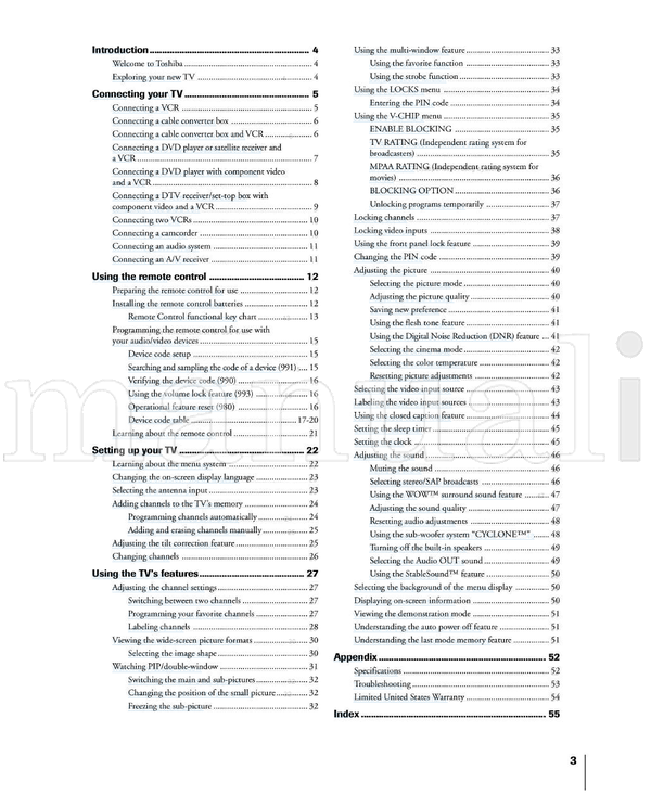 Toshiba COLORSTREAM 32HFX71 (56 pages) TV Operating Manual