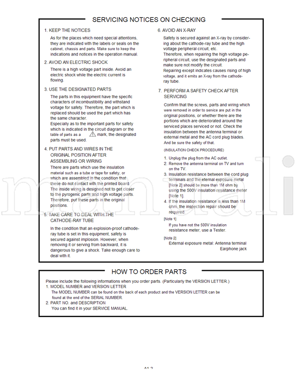 Toshiba MD14FN1R MD14FN1CR (68 pages) TV/DVD Combo Service Manual