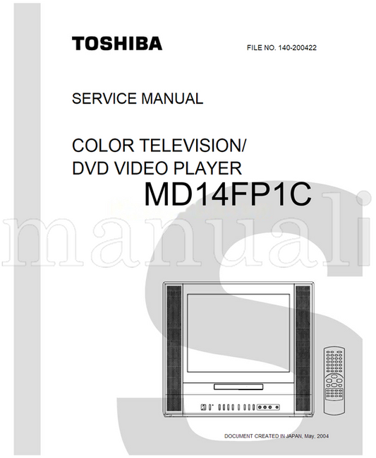 Toshiba MD14FP1C (68 pages) TV/DVD Combo Service Manual