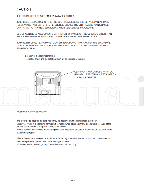 Toshiba MD20F11 (70 pages) TV/DVD Combo Service Manual