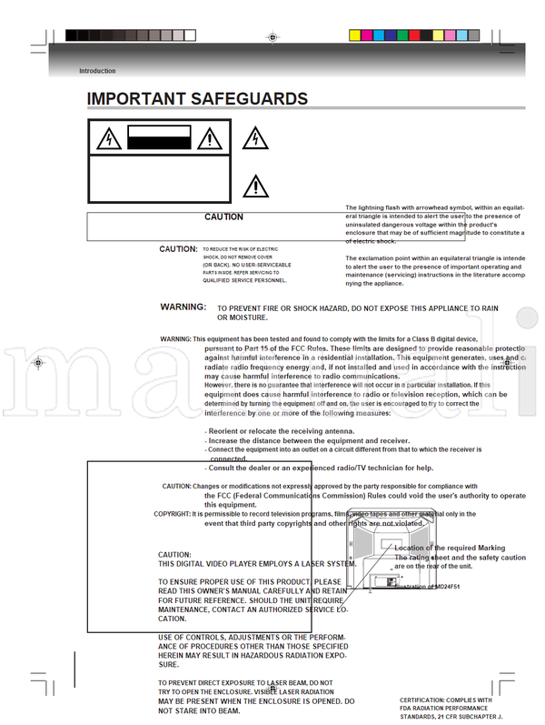 Toshiba MD20F51 MD24F51 5S10101A (56 pages) TV/DVD Combo Operating Manual