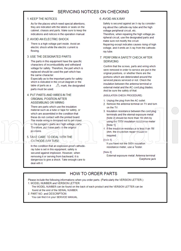 Toshiba MD20FM1R (66 pages) TV/DVD Combo Service Manual