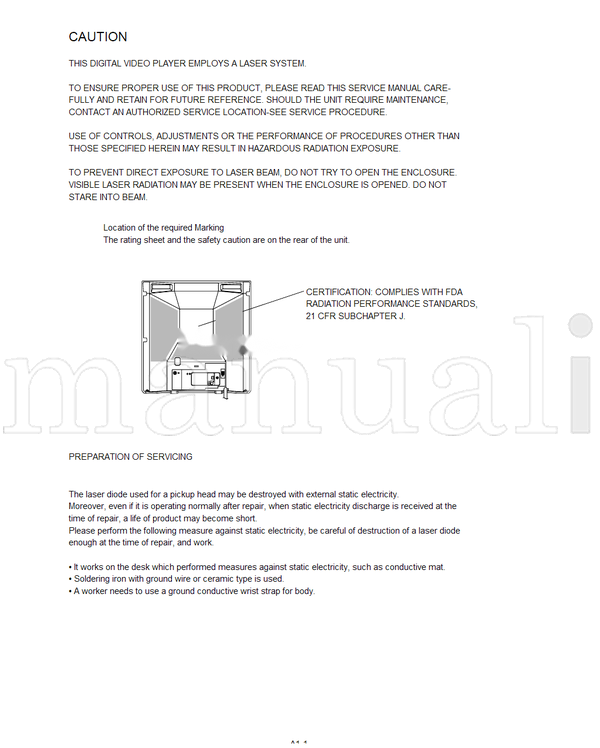 Toshiba MD20P1C (68 pages) TV/DVD Combo Service Manual