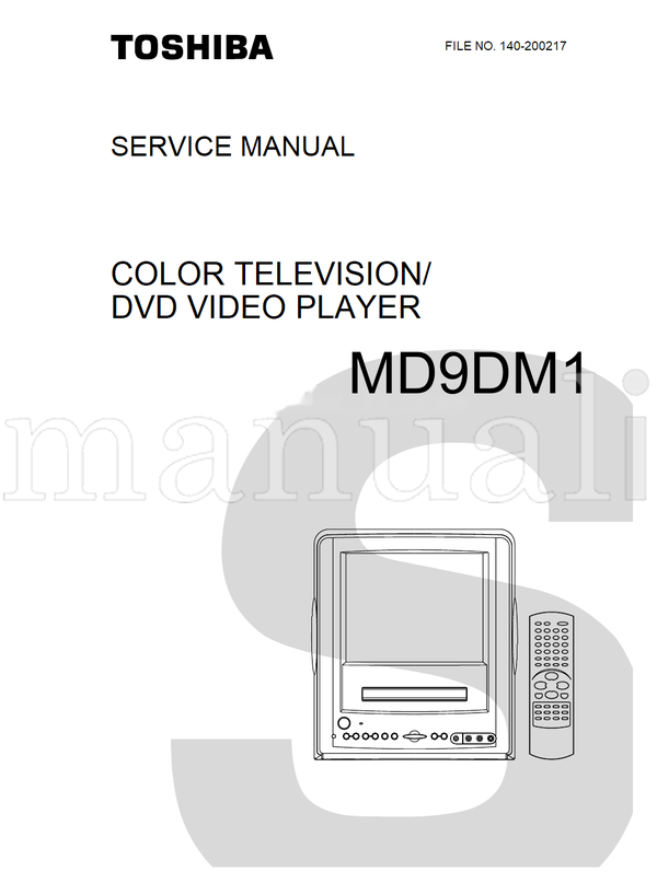 Toshiba MD9DM1 (29 pages) TV/DVD Combo Service Manual