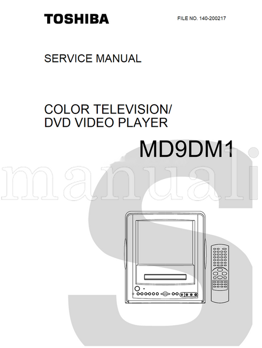 Toshiba MD9DM1 (29 pages) TV/DVD Combo Service Manual