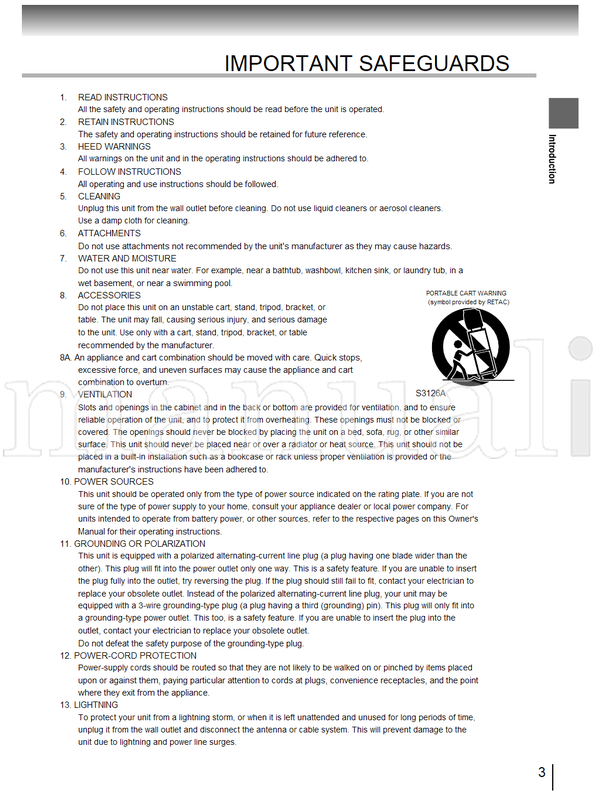 Toshiba MW20FN3 MW24FN3 (68 pages) TV Operating Manual