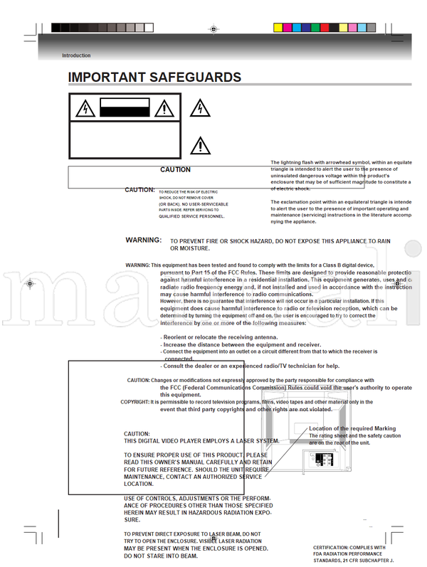 Toshiba MW20F11 MW24F11 5T40301A (68 pages) TV/DVD Combo Operating Manual