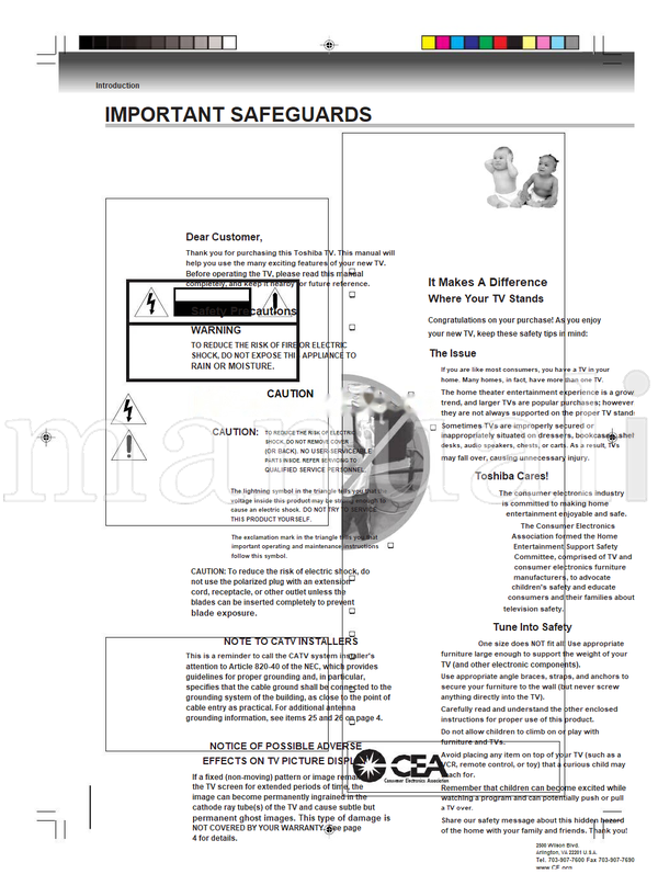 Toshiba MW26G71 MW30G71 5U30101B (84 pages) TV/DVD Combo Operating Manual