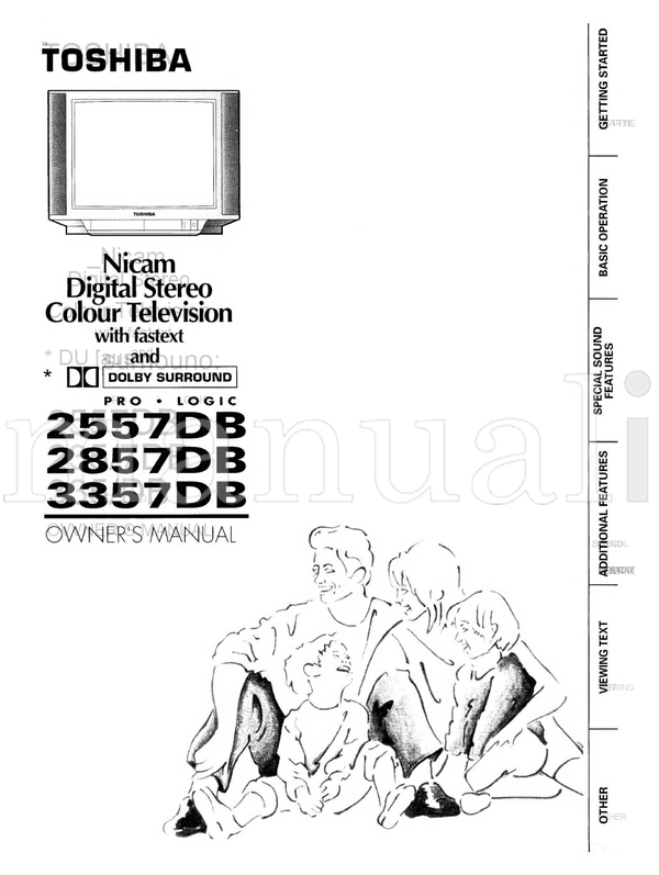 Toshiba 2557DB (29 pages) TV Operating Manual