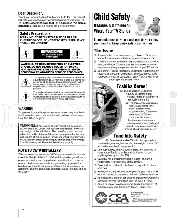 Toshiba REGZA 26HL67 (66 pages) TV Operating Manual