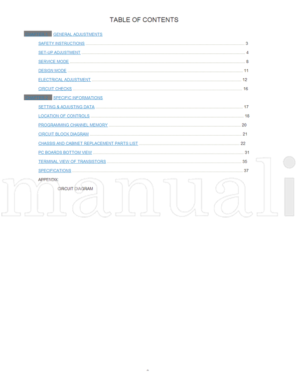 Toshiba 020-200016 27A60 32A60 36A60 (55 pages) TV Service Manual