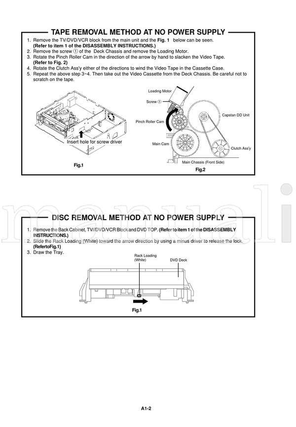 Toshiba VTW2185 (99 pages) TV/DVD Combo Service Manual