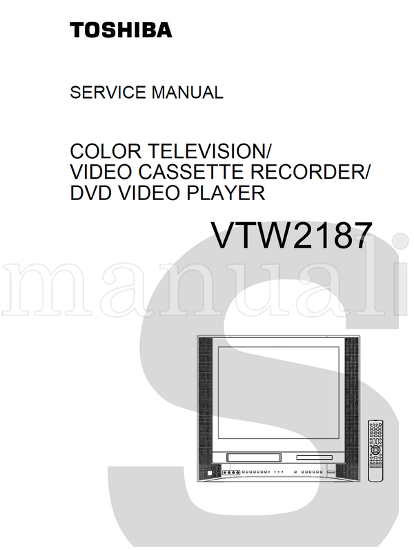 Toshiba VTW2187 (101 pages) TV/DVD Combo Service Manual