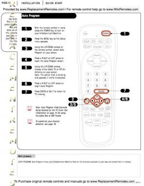 Zenith MBR3457 Codes and Instructions TV Operating Manual