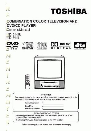 Toshiba DCFN20S DCSB1 MD13N1C TV/DVD Combo Operating Manual