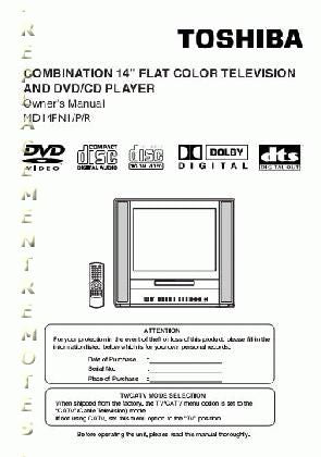 Toshiba DCFN20S DCSB1 MD13N1C TV/DVD Combo Operating Manual