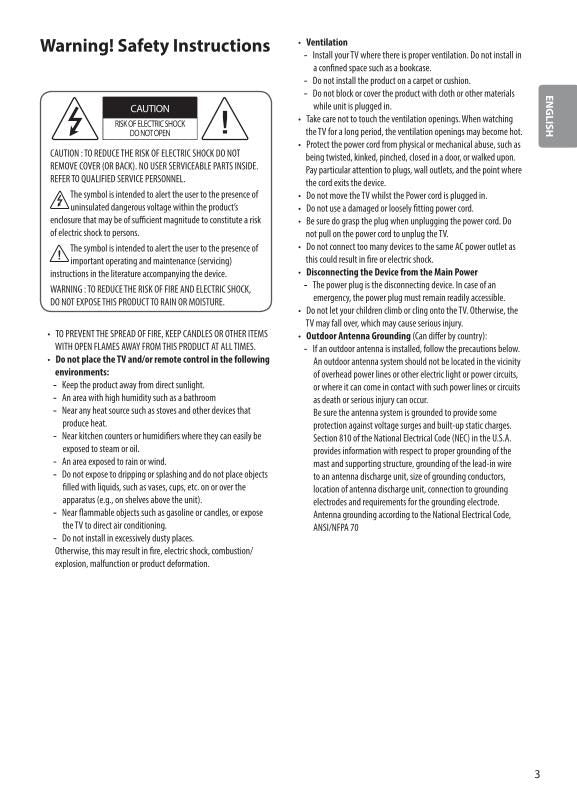 LG 49 SK 8000 TV Operating Manual