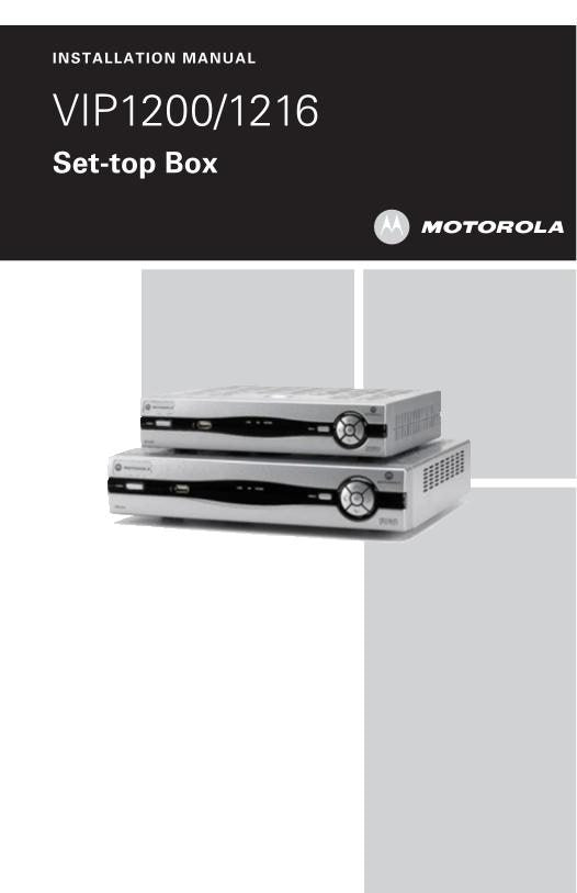 Motorola VIP1216 VIP1200 Digital TV Tuner Converter Box Operating Manu ...