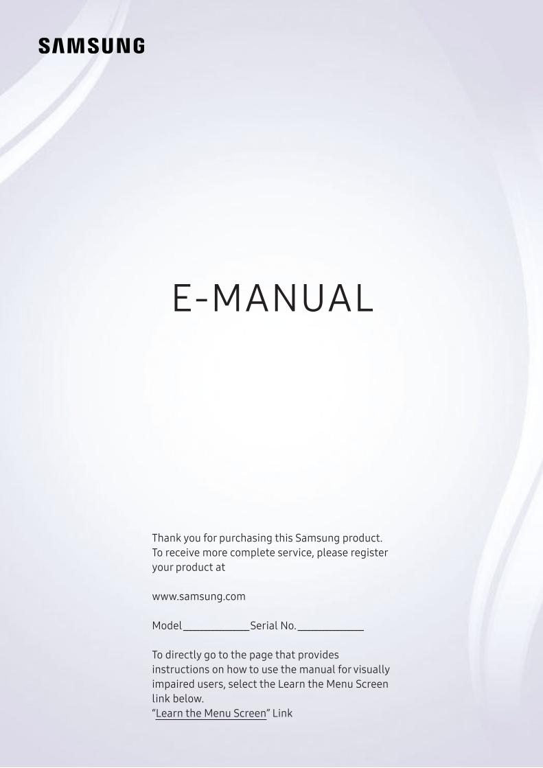 Samsung UN43RU7100FXZA UN43RU7200FXZA UN50RU7100FXZA TV Operating Manual