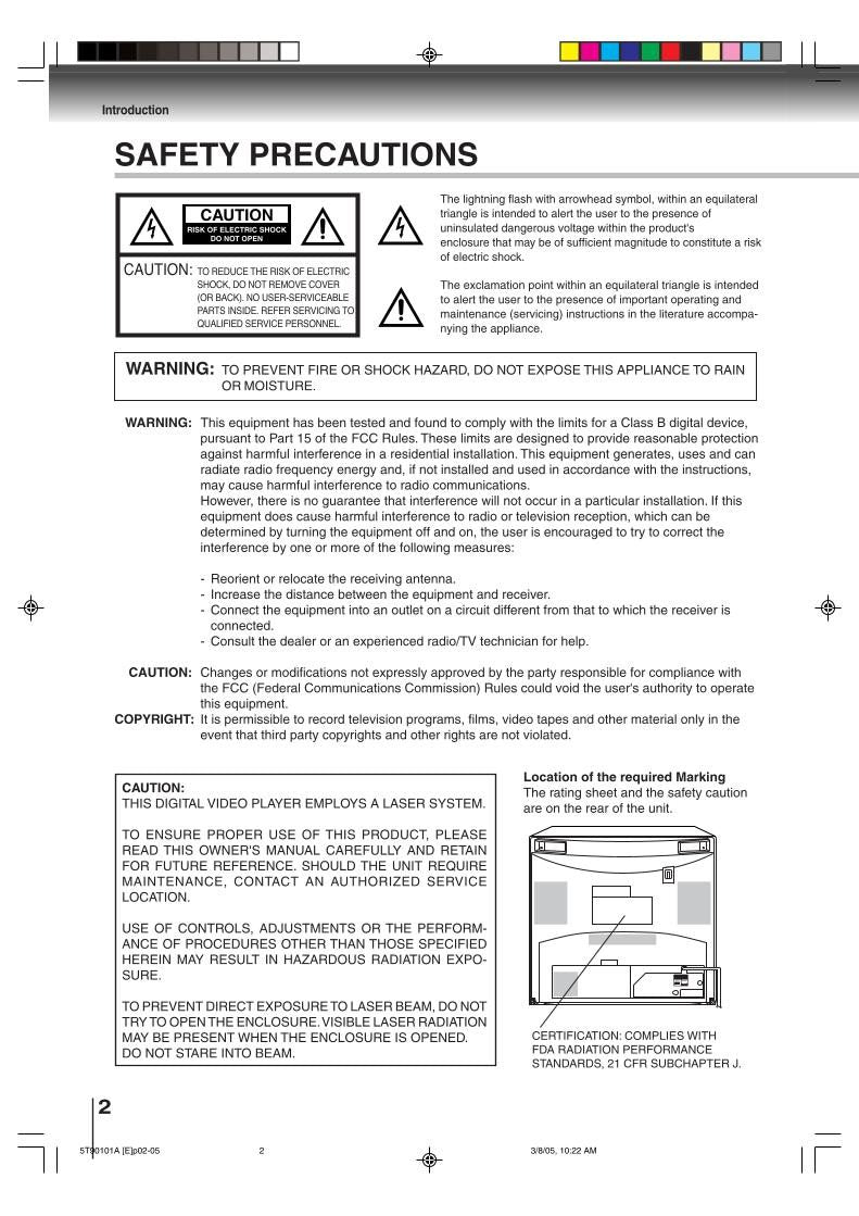 Toshiba MW14F51 TV/VCR/DVD Combo Operating Manual