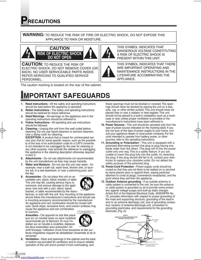 Magnavox MWC13 D 6 TV/DVD Combo Operating Manual