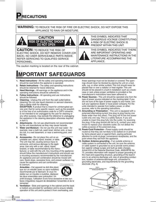 Magnavox MWC13D6 TV/DVD Combo Operating Manual