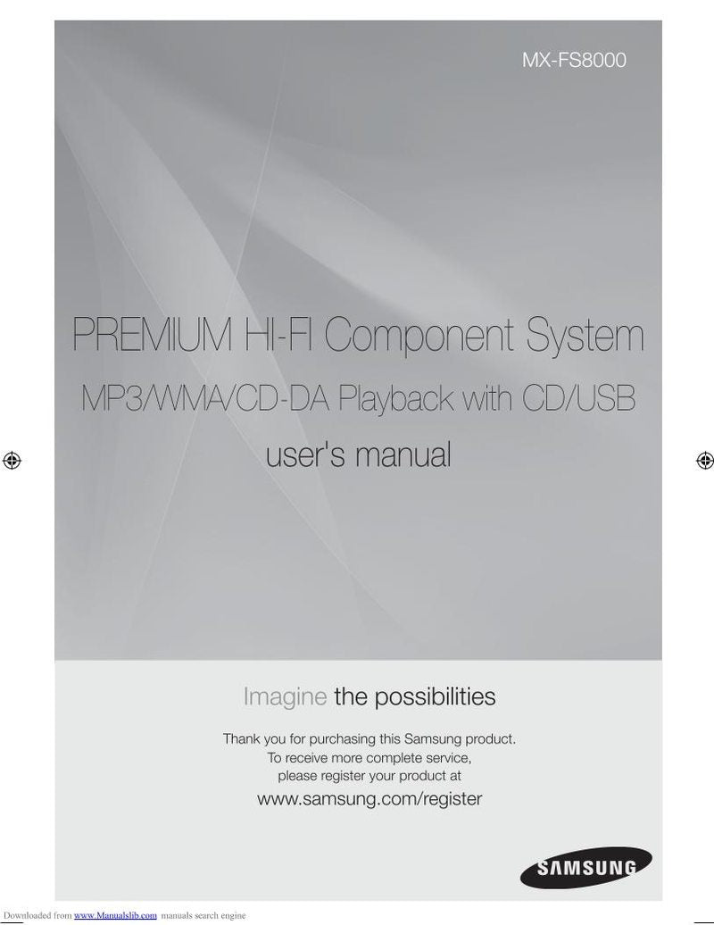 Samsung MXFS8000ZA Part Operating Manual